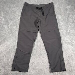 The North Face Mens Paramount Convertible Hiking Pants Gray 38x30 Zip Off Shorts